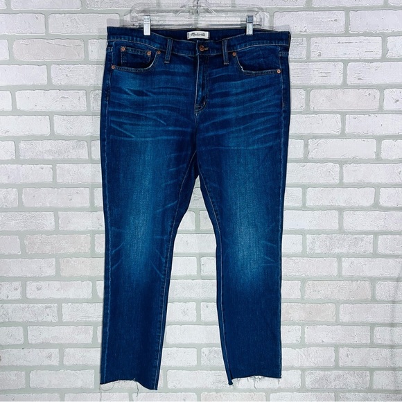 Madewell The Slim Boyjean Raw Hem Edition Creston Wash Size 32 - Picture 5 of 13